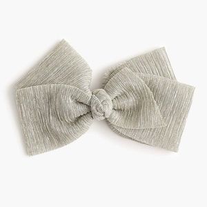 Crewcuts Warm Silver Bow Hair Clip NWT